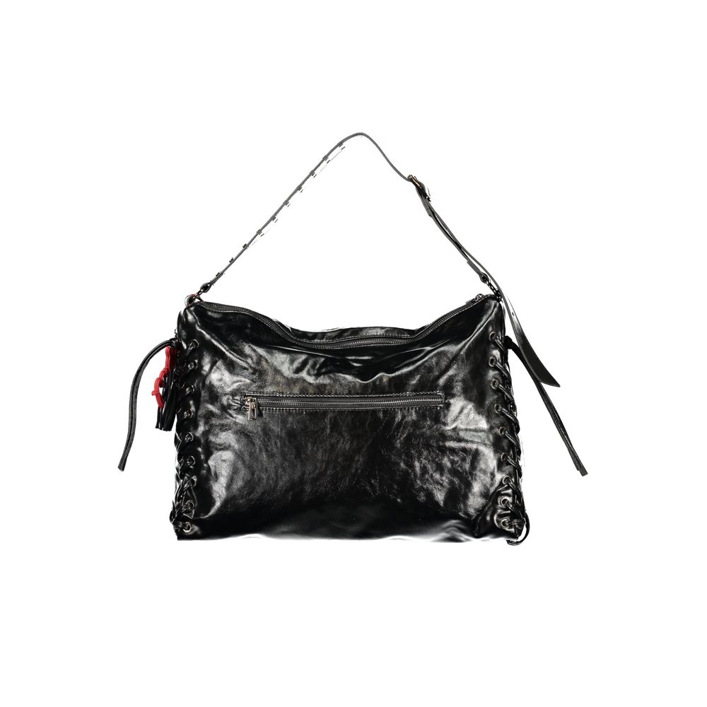 Black Polyurethane Women's Bag