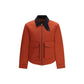 Red Recycled Polyamide Full-Length Jacket
