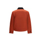 Red Recycled Polyamide Full-Length Jacket