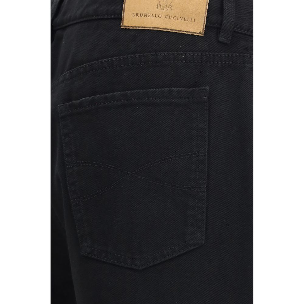 Black Cotton Jeans Denim
