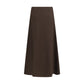 Brown Wool Oves Aries Midi Skirt