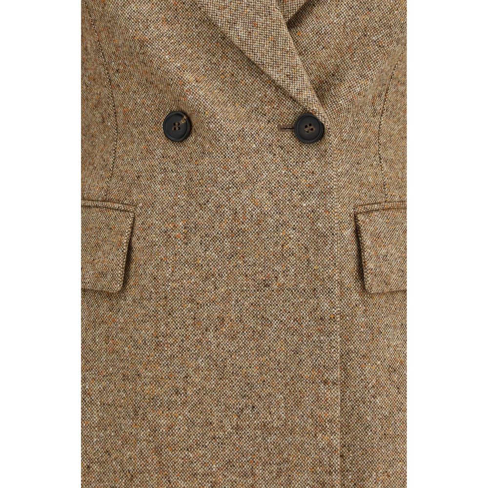 Beige Wool Oves Aries Full-Length Jacket