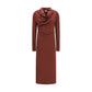 Bordeaux Wool Oves Aries Casual Dress