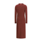 Bordeaux Wool Oves Aries Casual Dress