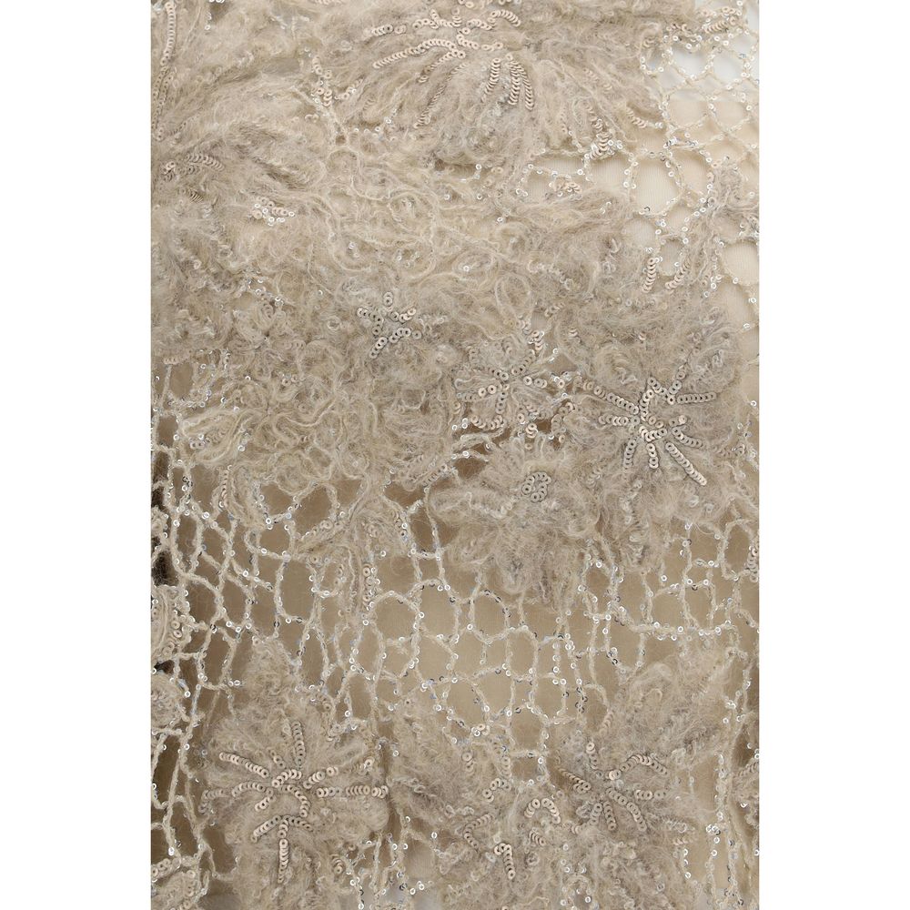 Beige Mohair Sweatshirt