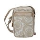 Beige Fabric Crossbody Bag
