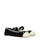 Black Fabric Ballet Flats