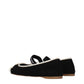 Black Fabric Ballet Flats