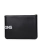 Black Leather Clutch Bag