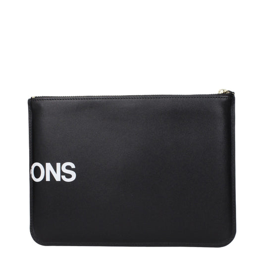 Black Leather Clutch Bag
