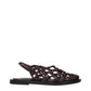 Brown Leather Flat Sandals