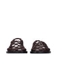 Brown Leather Flat Sandals