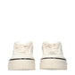 Beige Fabric Platform Sneakers