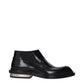 Black Leather Ankle Boots