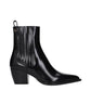 Black Leather Ankle Boots