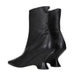 Black Leather Ankle Boots