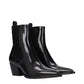 Black Leather Ankle Boots