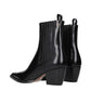 Black Leather Ankle Boots