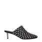 Black Leather Mules