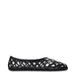 Black Leather Ballet Flats