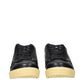 Black Leather Low Top Sneakers