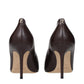Brown Leather High Heel Pumps