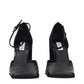 Black Leather High Heel Pumps