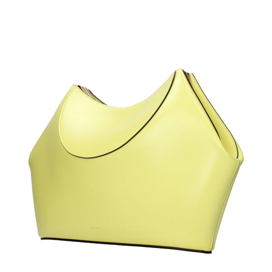 Yellow Leather Clutch Bag