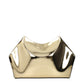 Gold Leather Clutch Bag
