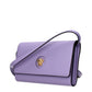 Purple Leather Clutch Bag