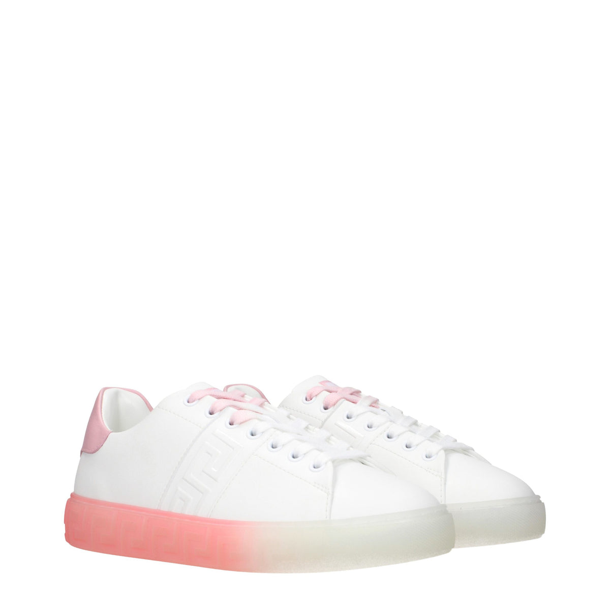 White Leather Low Top Sneakers