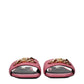 Pink Leather Slippers