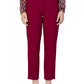 Bordeaux Polyester Dress Pants