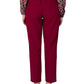 Bordeaux Polyester Dress Pants