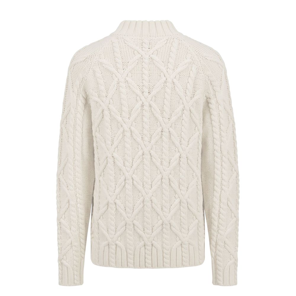 White Cotton Men's Sweater