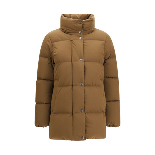 Brown Goose Down Full-Length Jacket