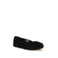 Black Fur Ballet Flats