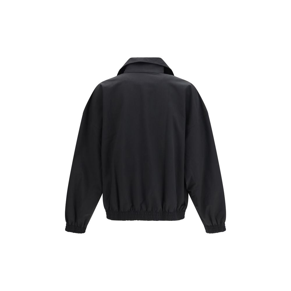 Black Cotton Full-Length Jacket