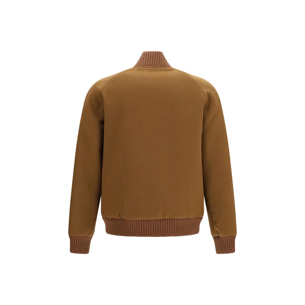 Brown Wool Oves Aries Bomber