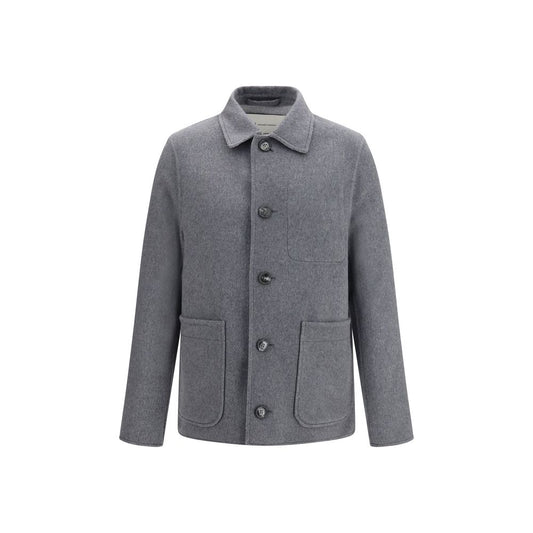 Gray Wool Oves Aries Full-Length Jacket