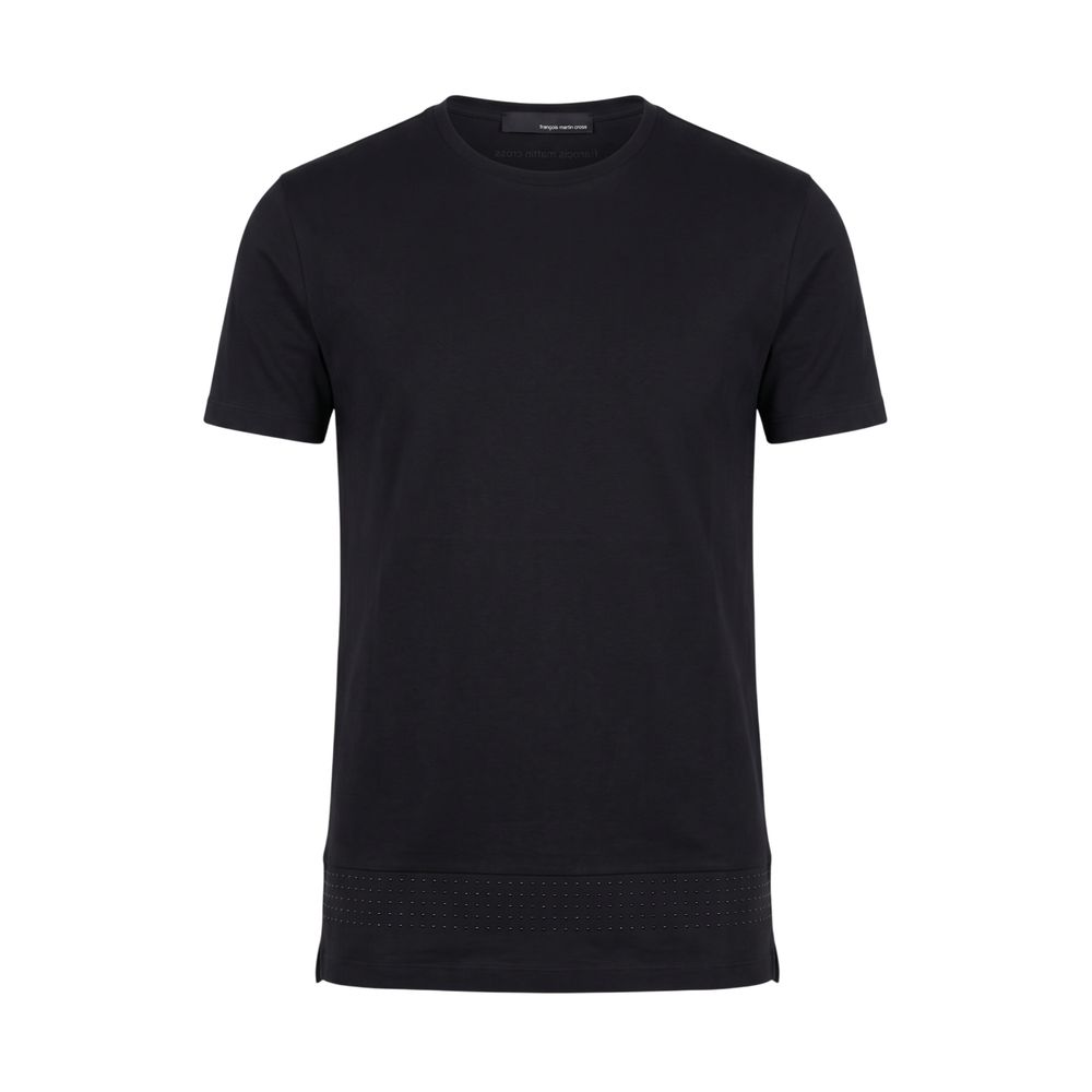 Black Cotton Men Sweater