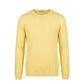 Yellow Cotton Men Sweater