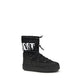 Black Polyamide Lace-Up Boots