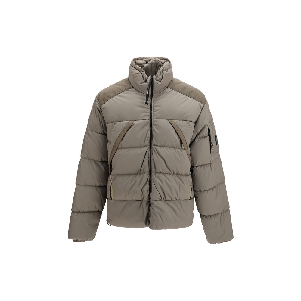 Gray Polyamide Full-Length Jacket
