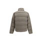 Gray Polyamide Full-Length Jacket
