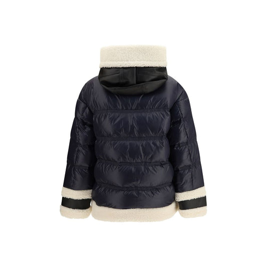 Blue Polyamide Full-Length Jacket