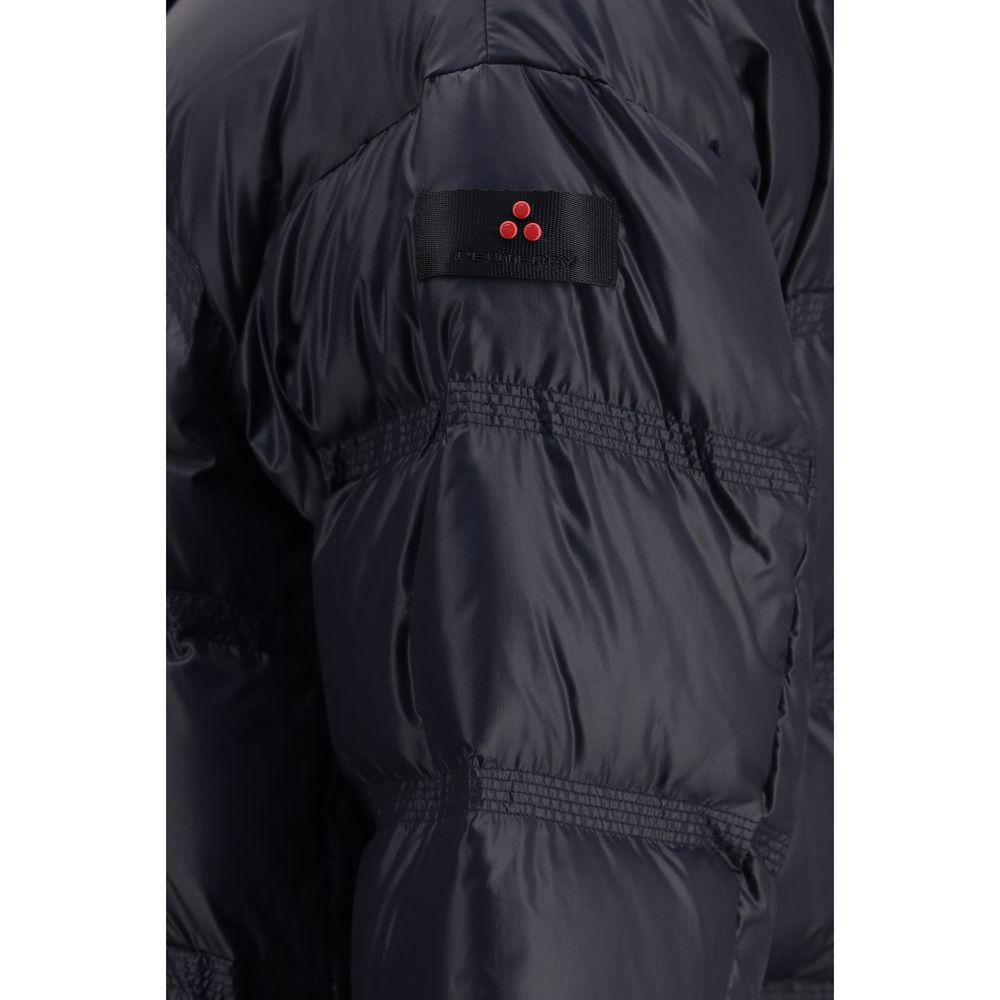 Blue Polyamide Full-Length Jacket