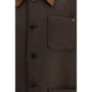 Brown Wool Oves Aries Full-Length Jacket