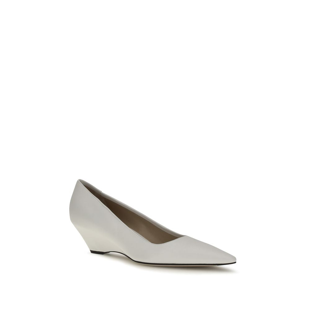 White Lamb Ovis Aries Platform Pumps