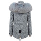 Light Blue Cotton Women's Jacket